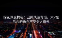 探花深度揭秘：丑闻风波背后，大V在后台的角色罕见令人意外
