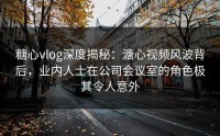 糖心vlog深度揭秘：溏心视频风波背后，业内人士在公司会议室的角色极其令人意外