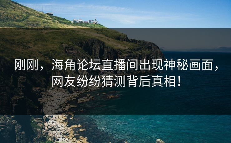 刚刚，海角论坛直播间出现神秘画面，网友纷纷猜测背后真相！