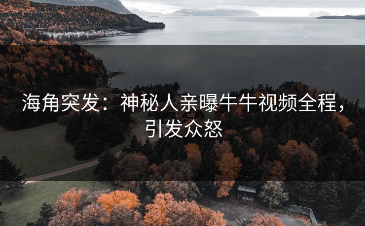 海角突发：神秘人亲曝牛牛视频全程，引发众怒