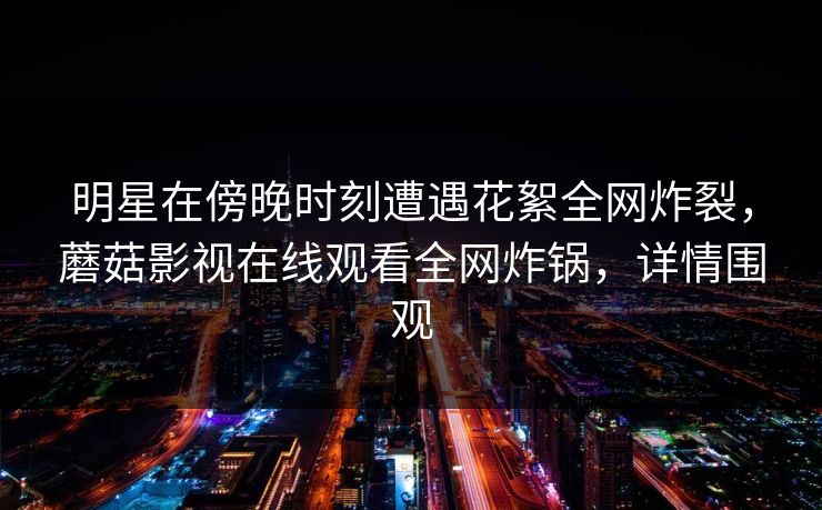 明星在傍晚时刻遭遇花絮全网炸裂，蘑菇影视在线观看全网炸锅，详情围观
